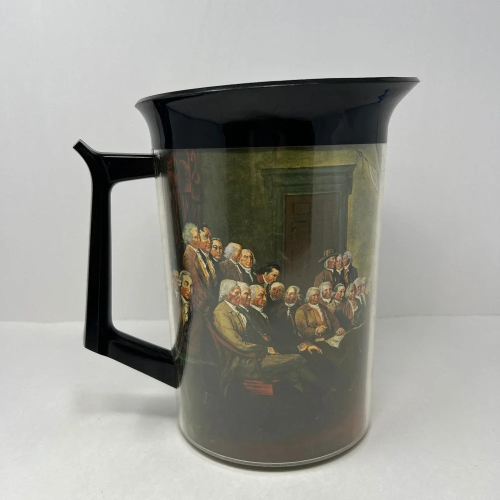 Thermo Serv Pitcher Black Declaration of Independence Vintage Insulated